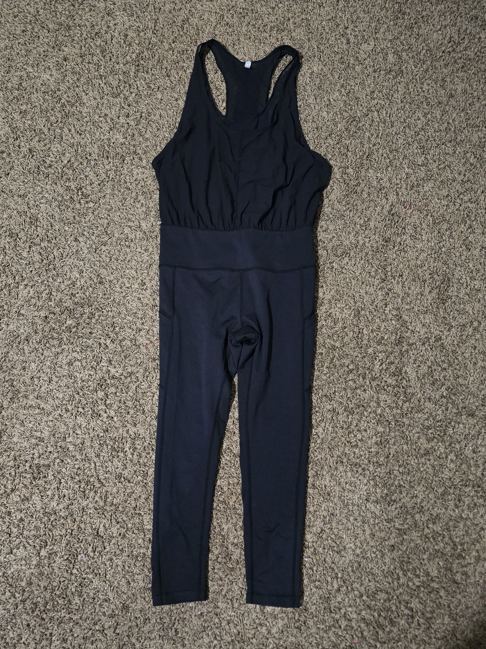 FP Movement by Free People Black Racerback Jumpsuit Leggings